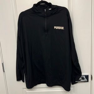 Nike Large 1/4 Zip Black Purdue Pullover